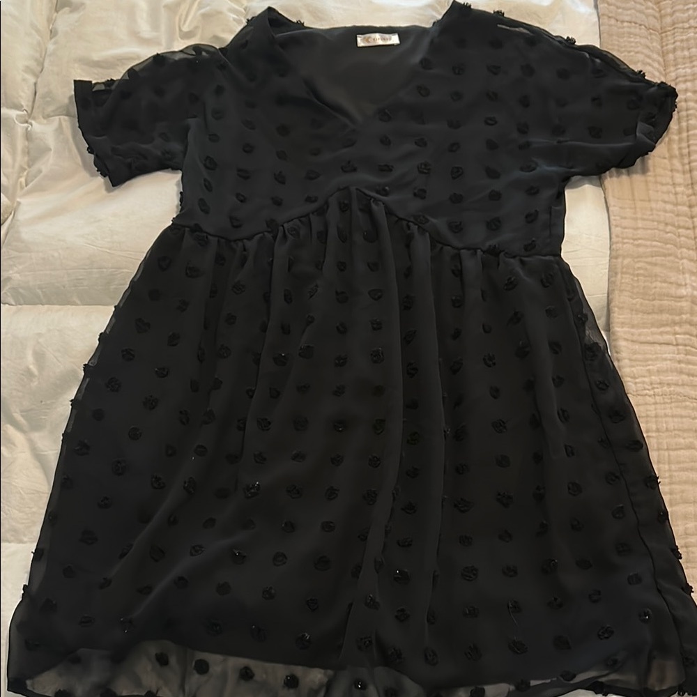 Polka dot Black womens  Dress